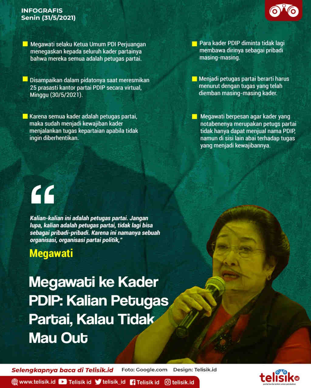 Infografis: Megawati ke Kader PDIP Sebut Kalian Petugas Partai, Kalau Tidak Mau Out