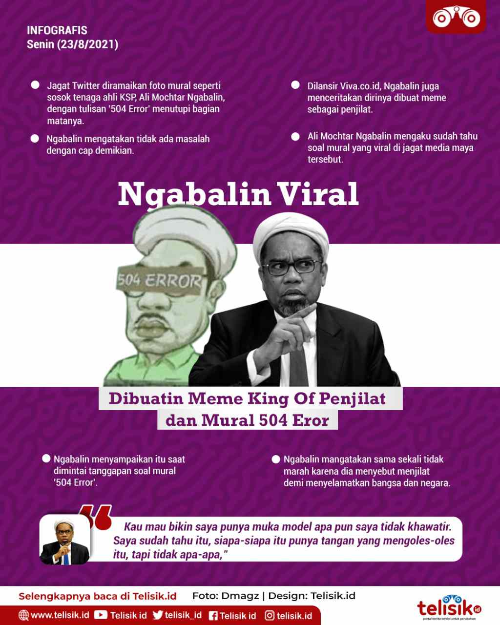 Infografis: Ngabalin Viral, Dibuatin Meme King Of Penjilat dan Mural 504 Eror