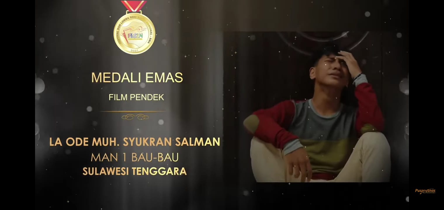 Siswa MAN 1 Baubau Raih Medali Emas Kategori Film Pendek FLS2N 2021