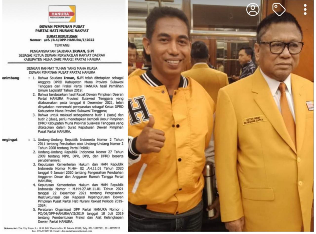SK PAW Ketua DPRD Muna Masuk di Setwan