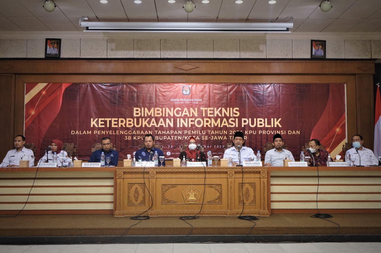 KPU Jawa Timur Gelar Bimtek Keterbukaan Informasi Publik
