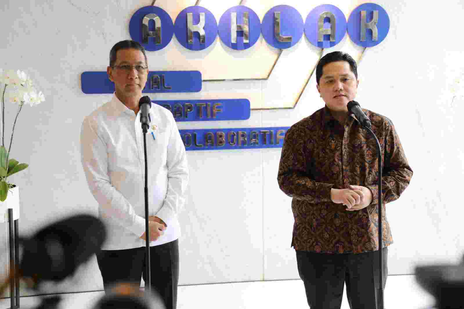 Pj Gubernur DKI Jakarta Ketemu Erick Thohir, Bahas Integrasi Transportasi Umum