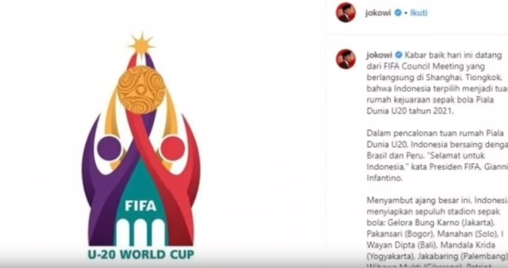 Indonesia Jadi Tuan Rumah Piala Dunia U-20 Ini Tanggapan Presiden