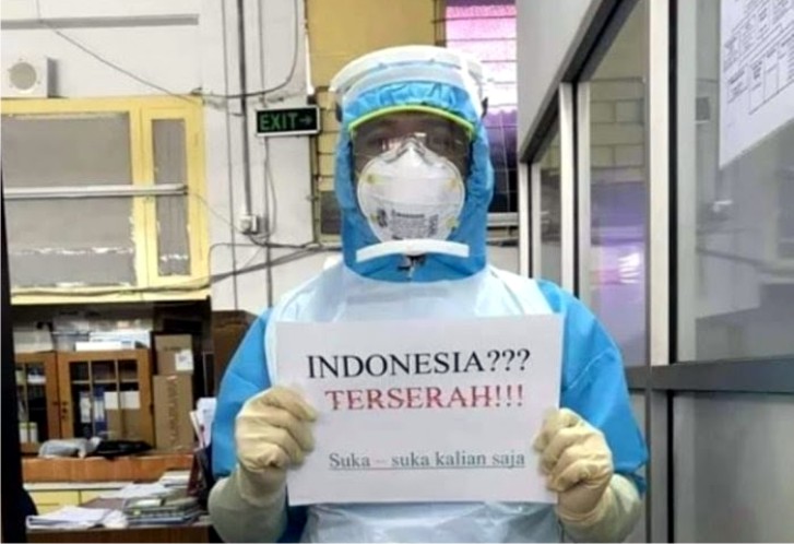 Tagar Indonesia Terserah Viral, Tenaga Medis Menyerah Hadapi COVID-19?