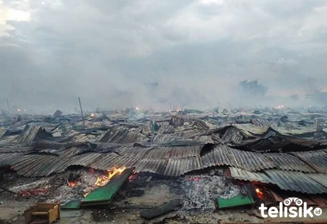 Polisi Belum Bisa Ungkap Penyebab Kebakaran Pasar Laino