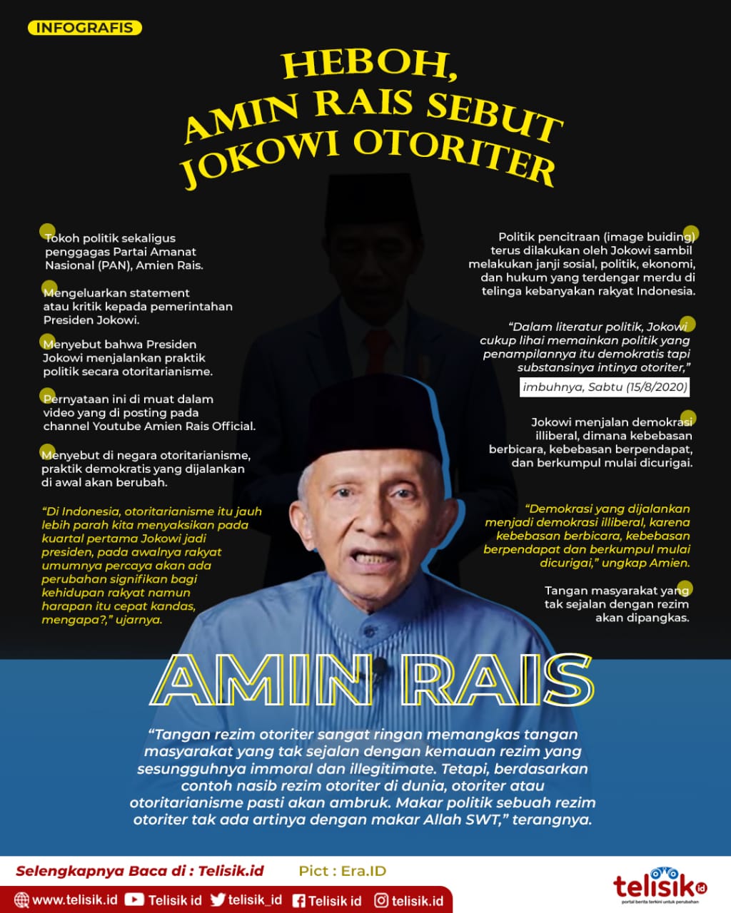Infografis: Heboh, Amin Rais Sebut Jokowi Otoriter