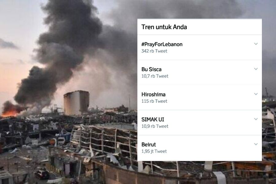 Netizen Sebut Ledakan di Lebanon Seperti Hiroshima dan Nagasaki