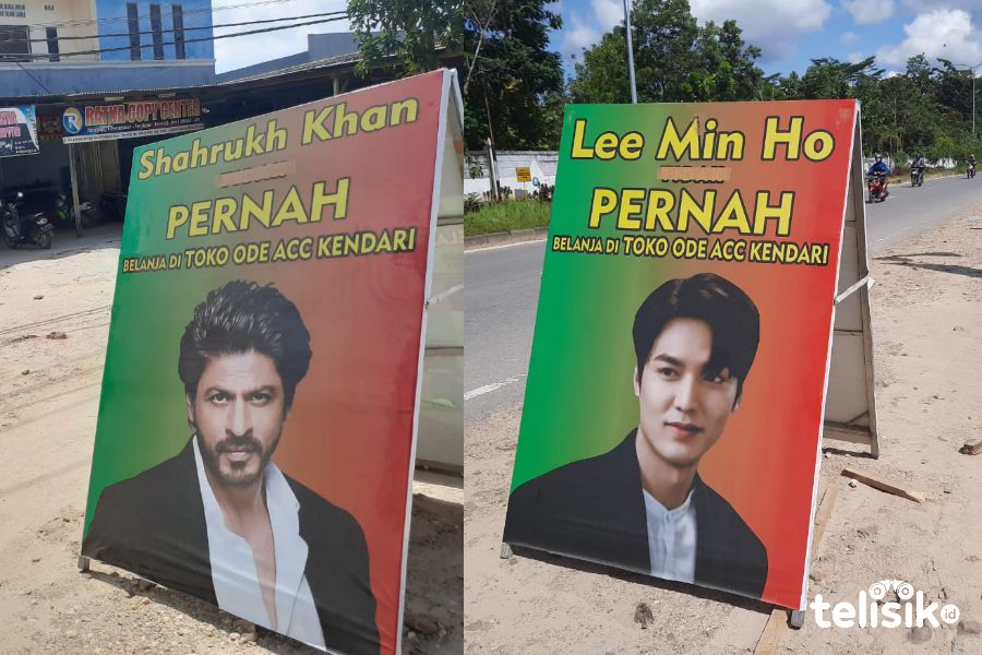 Uniknya Spanduk Shahrukh Khan Dan Lee Min Ho Pernah Belanja Di Toko Ode Acc Telisik Id
