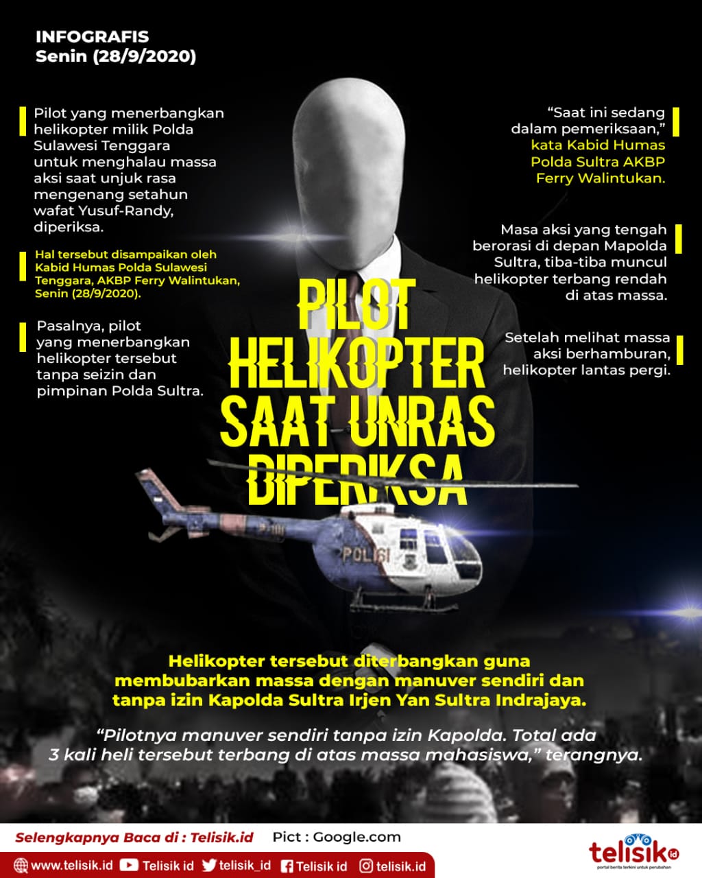 Infografis: Pilot Helikopter saat Unras Diperiksa