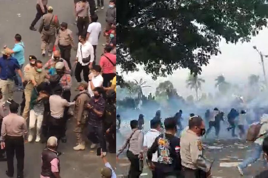 Demo Tolak Omnibus Law, Satu Mahasiswa Lampung Kritis
