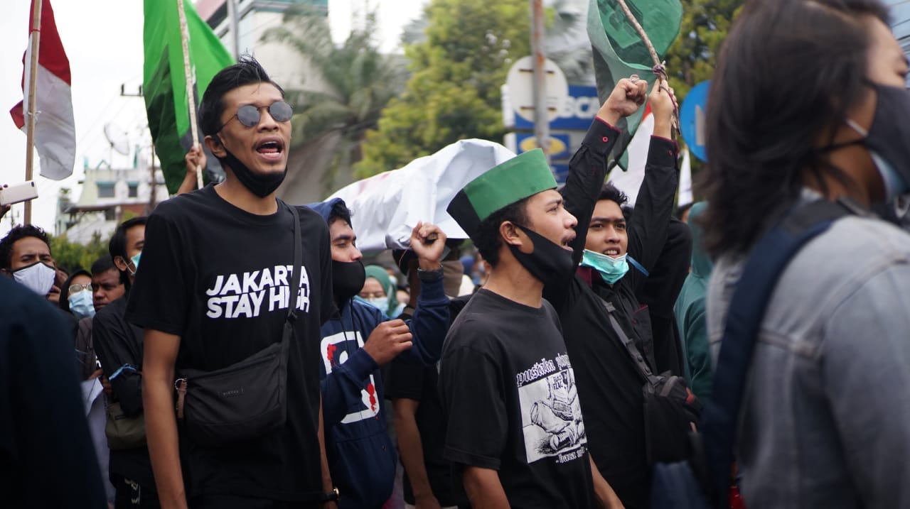 HMI Cabang Malang Tolak Anggota Panja Omnibus Law Achmad Baidowi di Bumi Arema