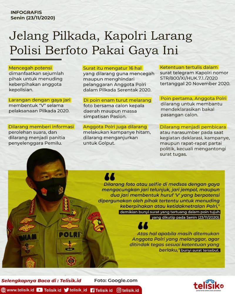 Infografis: Jelang Pilkada, Kapolri Larang Polisi Berfoto Pakai Gaya
