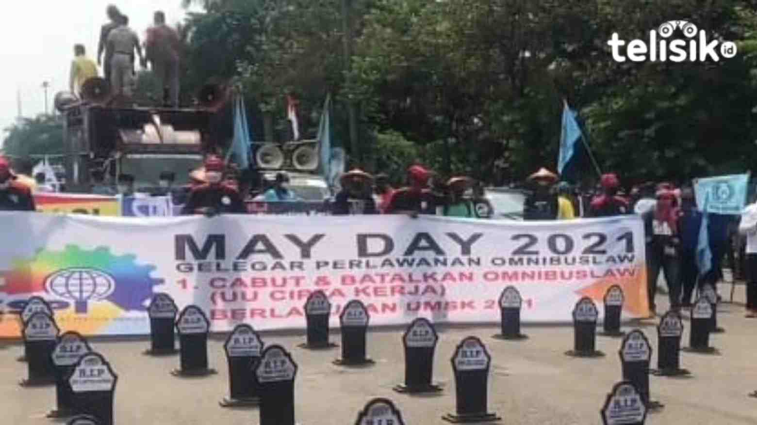 Peringati May Day, Buruh Tuntut Cabut Omnibus Law UU Cipta Kerja