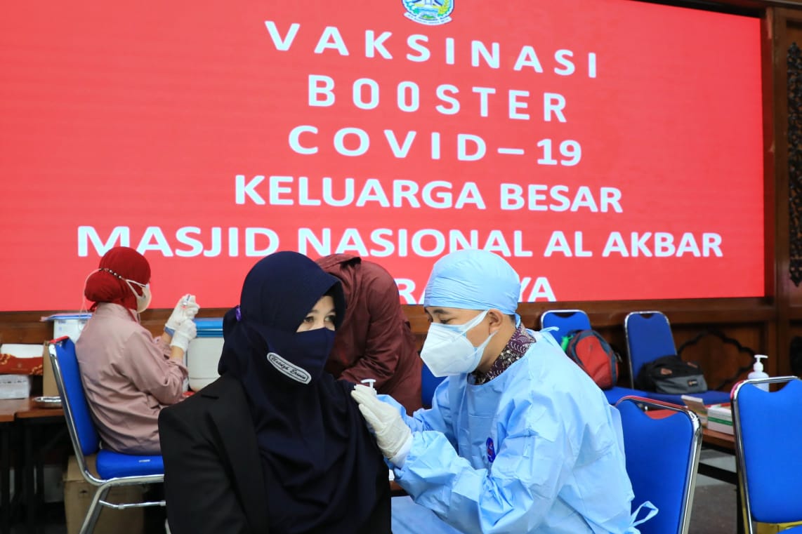 Jelang Ramadhan, Pengurus Masjid se-Jatim Disuntik Vaksin Booster