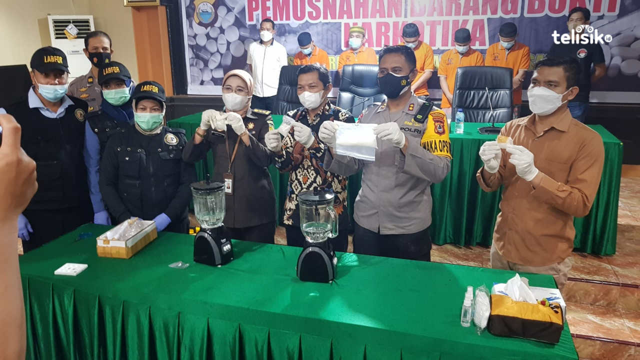 Narkoba Senilai Rp 400 Juta Dimusnahkan Polisi di Makassar