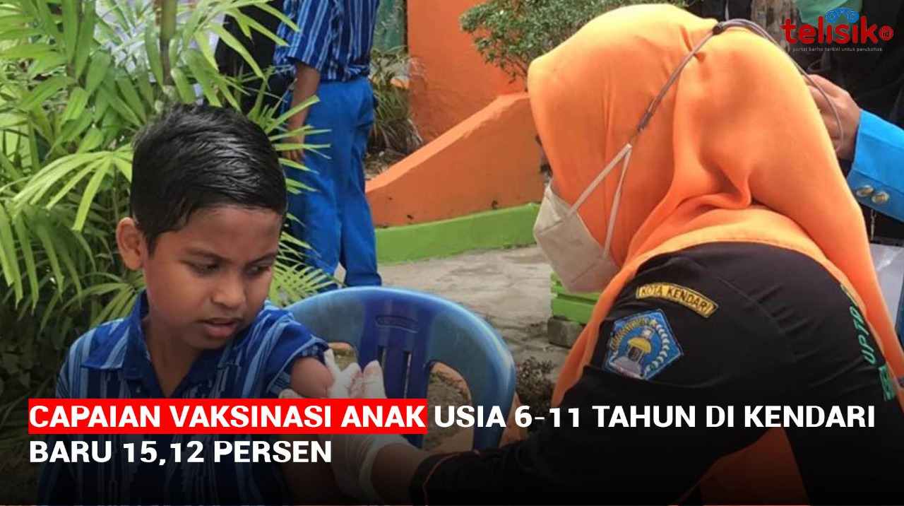 Video: Capaian Vaksinasi Anak Usia 6-11 Tahun di Kendari Baru 15,12 Persen