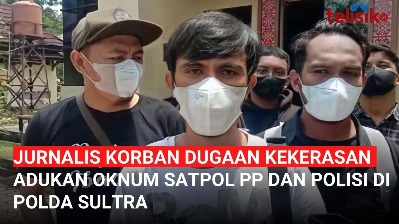 Video: Jurnalis Korban Dugaan Kekerasan Adukan Oknum Satpol PP dan Polisi di Polda Sultra