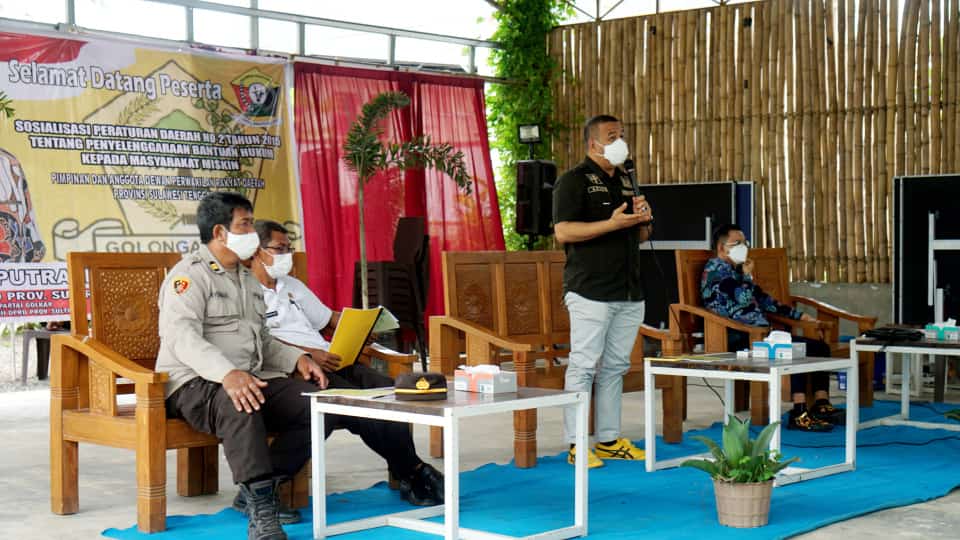 Anggota DPRD Sultra Aksan Jaya Putra Sosialisasi Perda Bantuan Hukum Bagi Warga Miskin