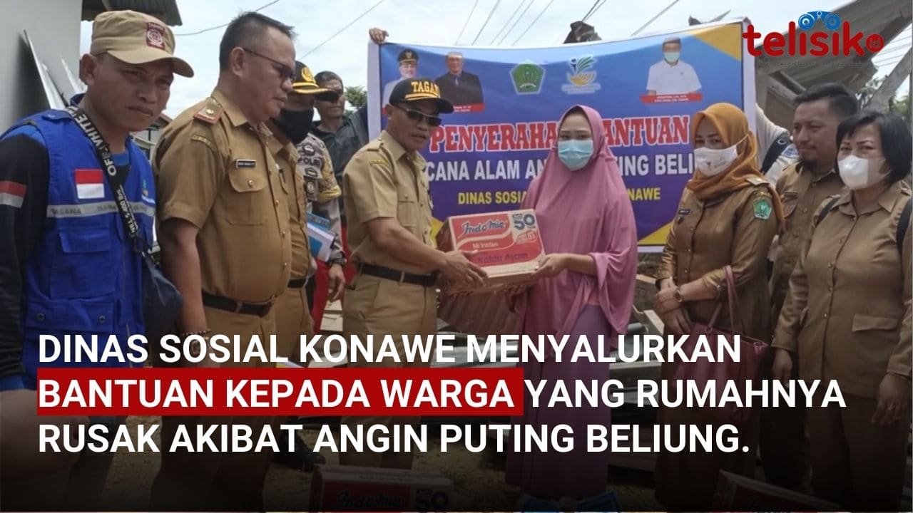 Video: Dinas Sosial Konawe Menyalurkan Bantuan Untuk Korban yang Rumahnya Rusak Akibat Angin Puting Beliung