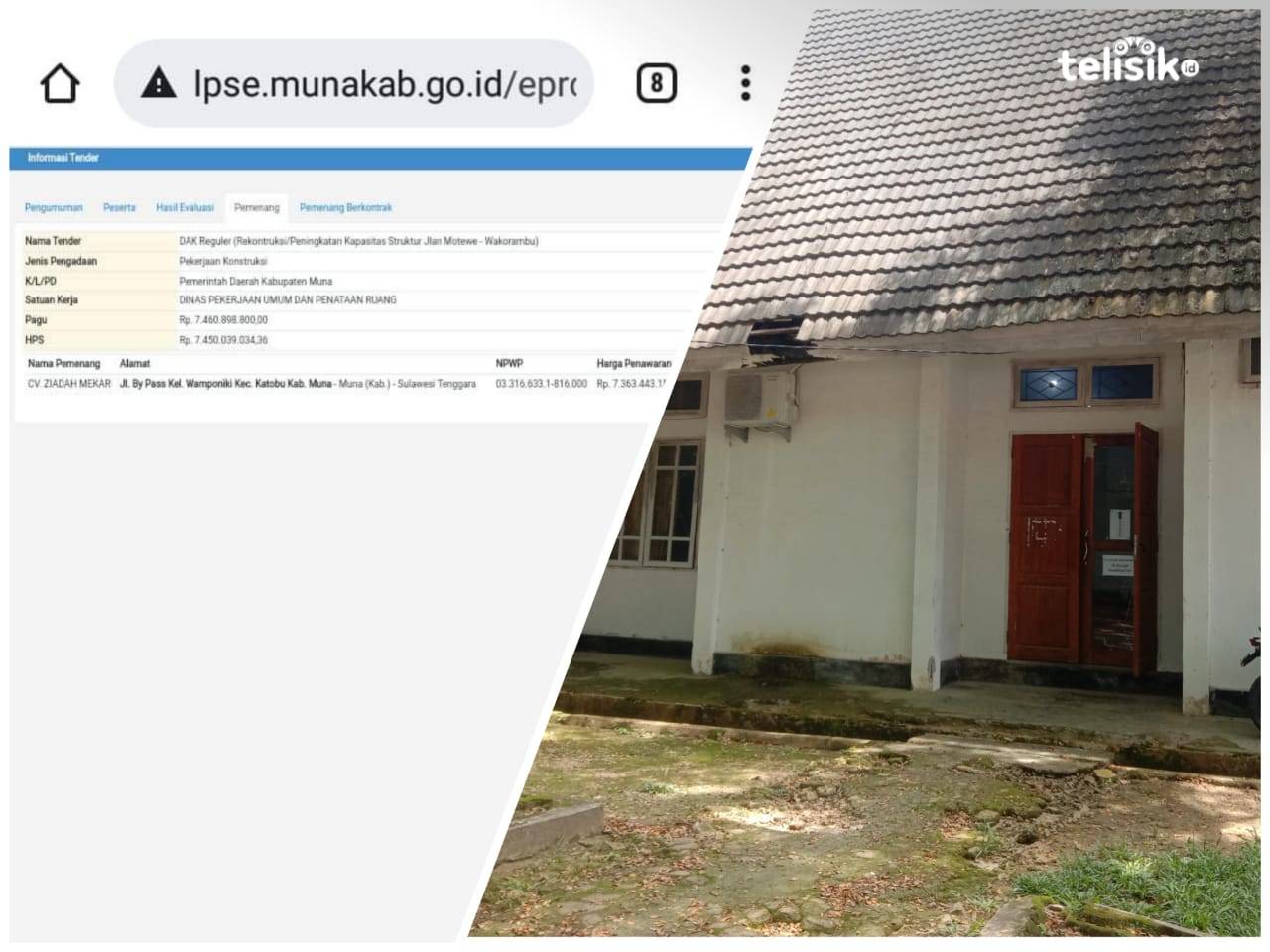 CV Ziadah Mekar Kuasai Proyek di Dinas PUPR Muna, Diduga 