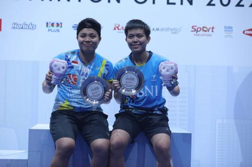 Pebulutangkis Asal Konawe, Apriyani Rahayu Juara Ganda Putri Singapore Open 2022