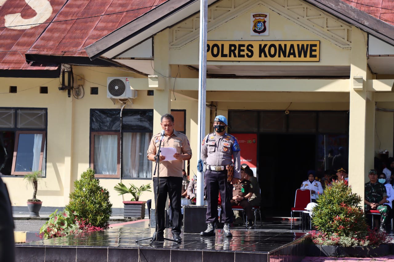 Sekda Konawe Pimpin Apel Pasukan, Ingatkan Semua Sektor Kedepankan Mitigasi Bencana