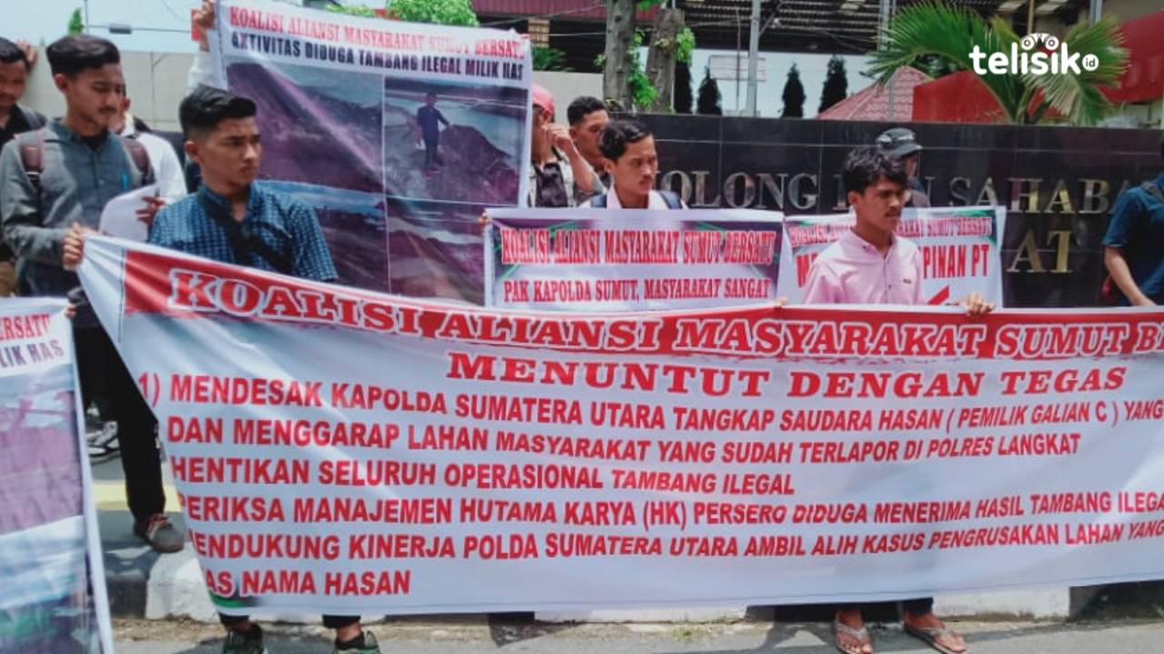 Galian C Diduga Ilegal Milik Hasan di Langkat Dibeli Hutama Karya Didemo