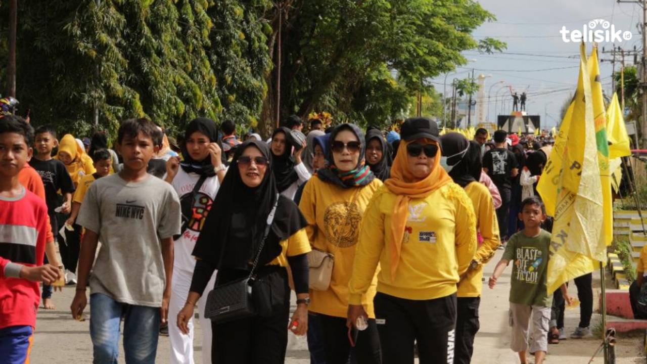 Ribuan Warga Bombana Padati Jalan Sehat Peringati HUT Partai Golkar ke-58