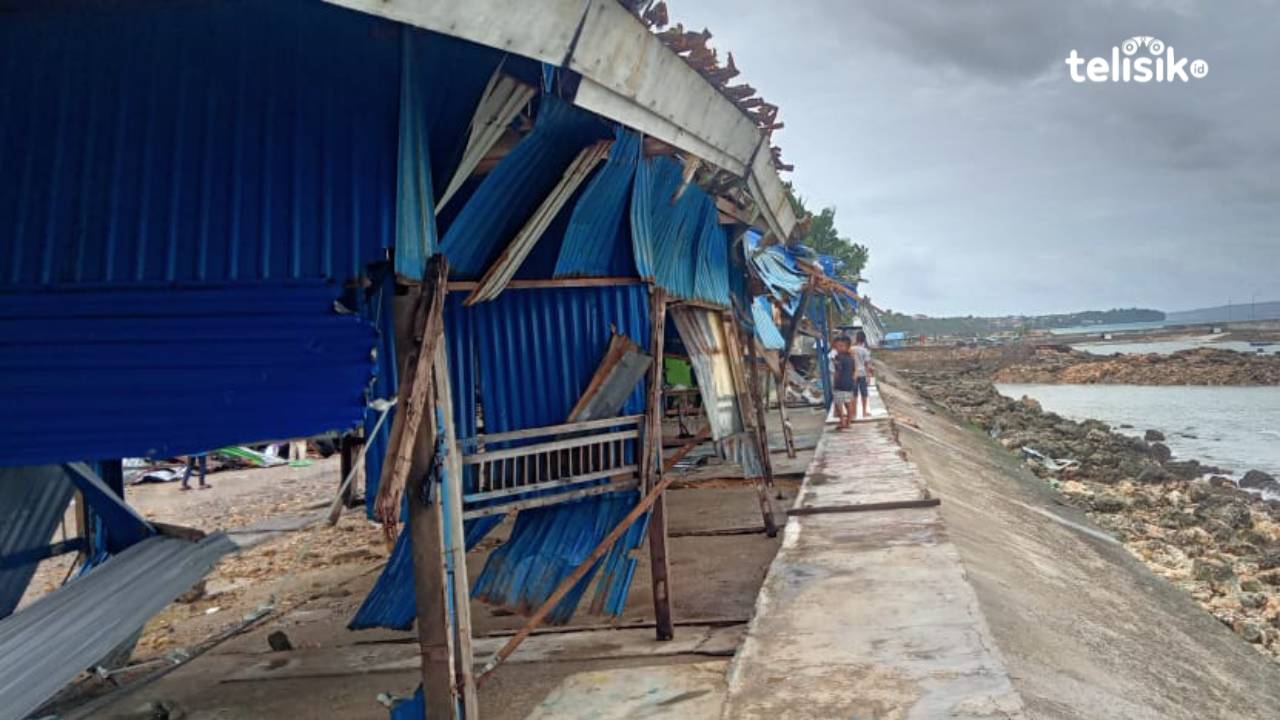 Pesisir Wameo Baubau Kembali Porak-poranda Diterjang Badai