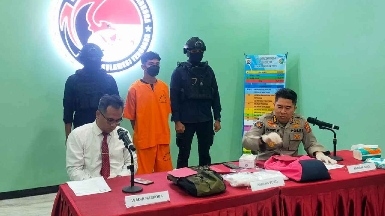 Pria asal Konawe Terancam Hukuman Mati Usai Dibekuk Miliki Sabu 1,165 Kg