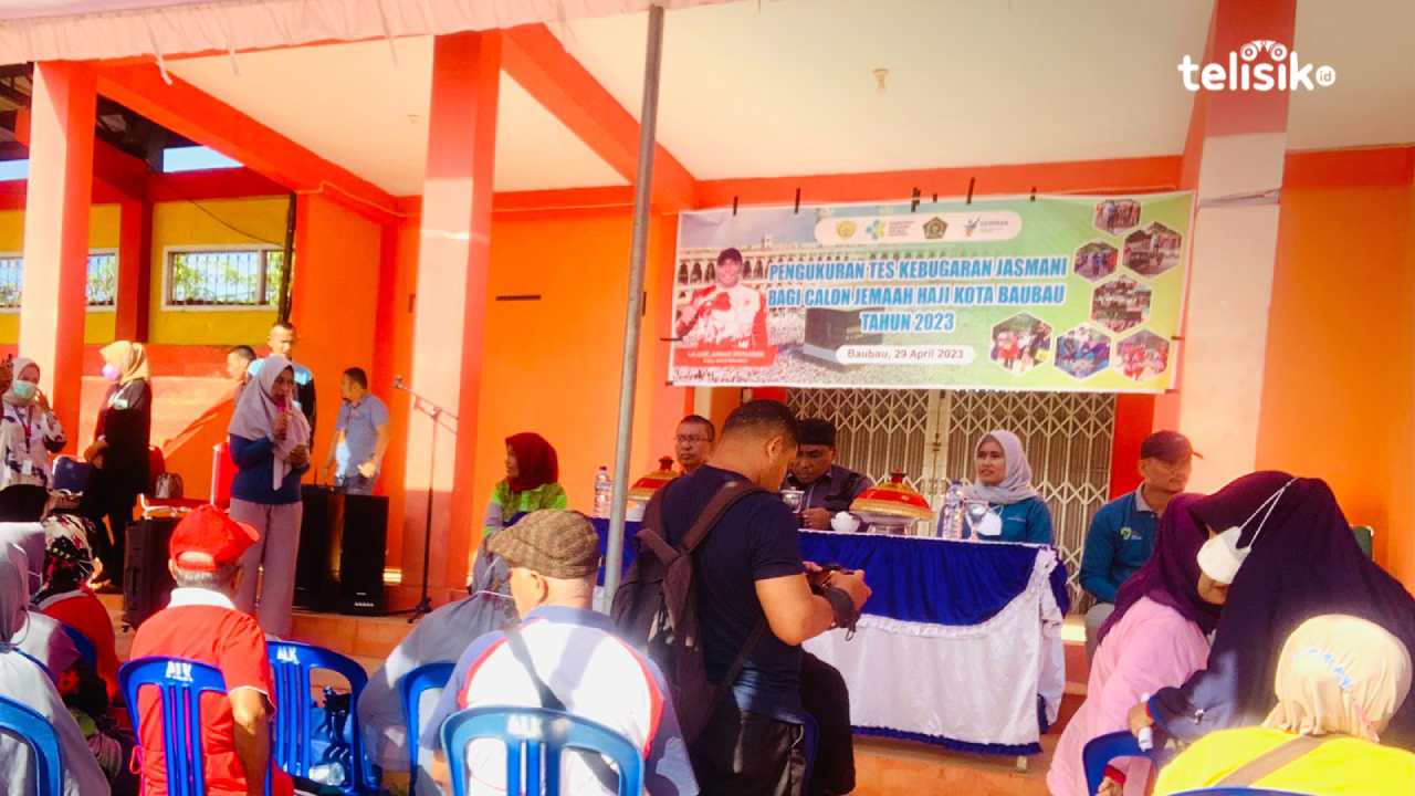 Ratusan Calon Jemaah Haji Kota Baubau Tes Kebugaran Jasmani