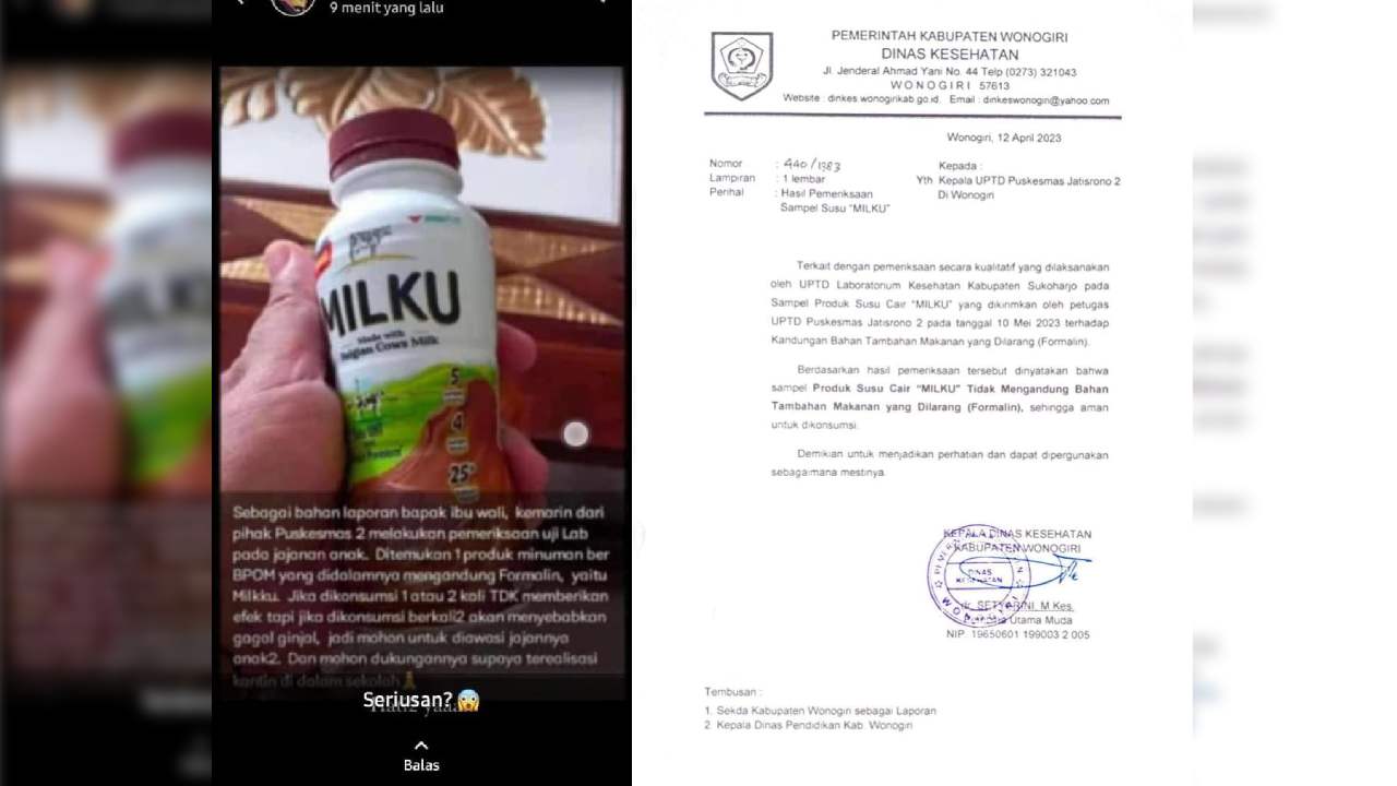Beredar Minuman Milku Mengandung Formalin, Ini Kata BPOM Kendari