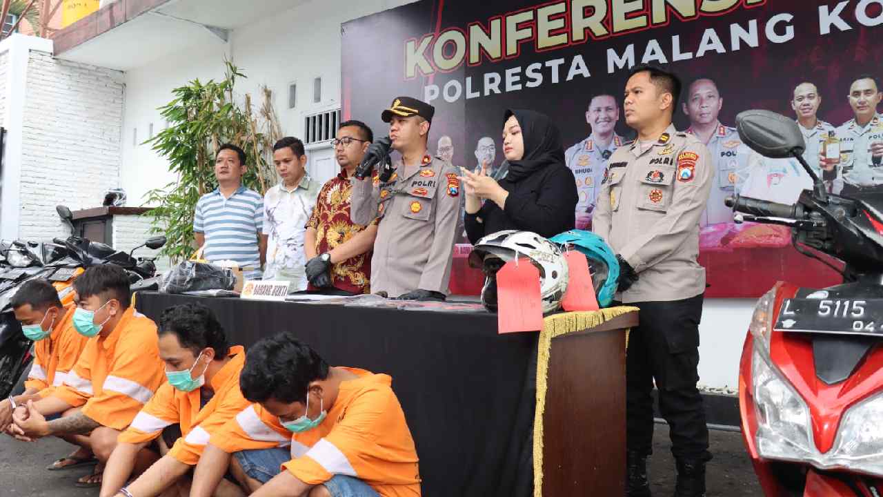 Curanmor Tinggi Resahkan Malang, Sindikat 16 TKP Ditangkap Polisi