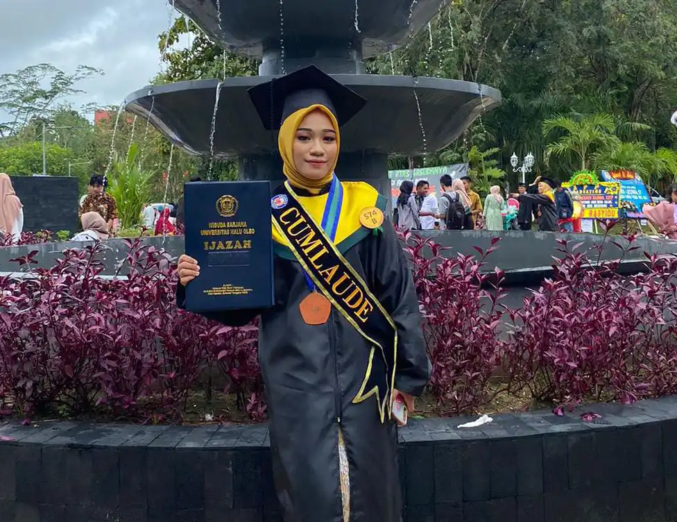 Ini Rahasia Nur Rachmatiya Rosa Zahra Wisudawan Terbaik UHO Bisa Punya IPK Tinggi