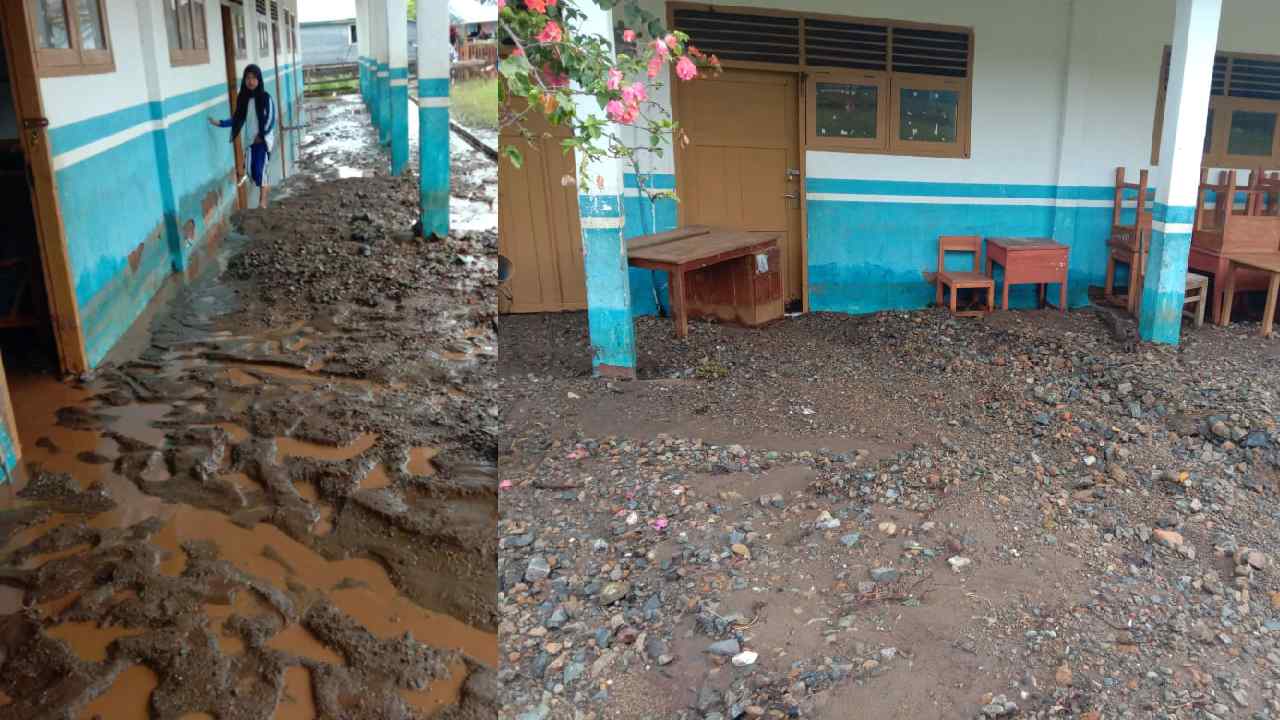 SD di Kabupaten Bombana Kebanjiran, Sekolah Terpaksa Libur dan Siswa Peserta Ujian Nasional jadi Korban