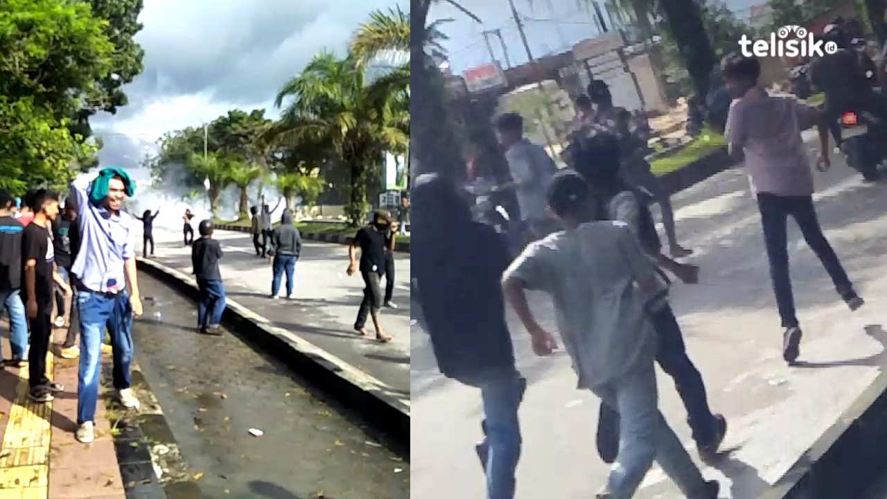 Massa Dibubar Paksa Pakai Gas Air Mata