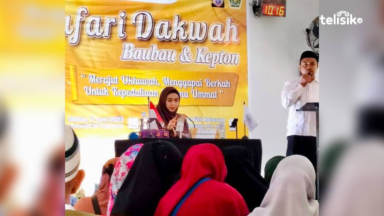 Ribuan Masyarakat Buton Selatan Padati Masjid Nurul Fitri, Safari Dakwah Ustadzah Oki Setiana Dewi