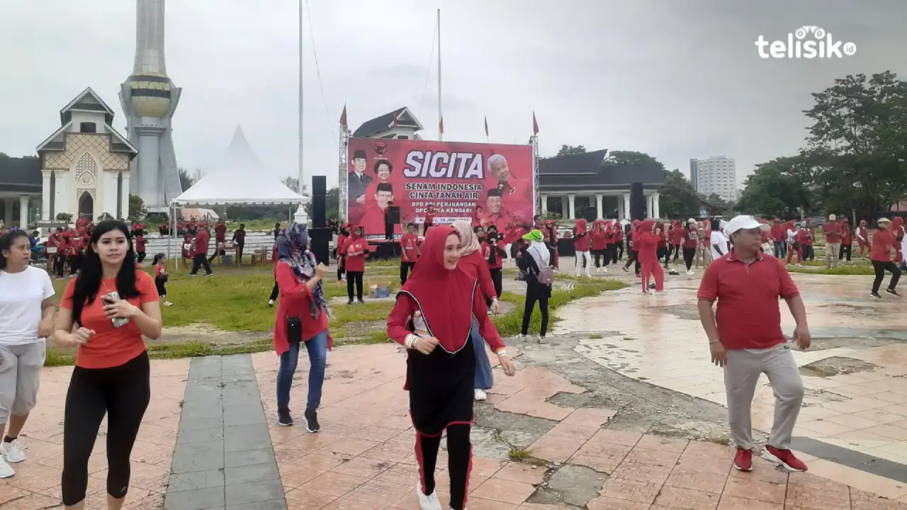 Sehat Milik Semua, Masyarakat Kota Kendari Senam Bersama PDIP