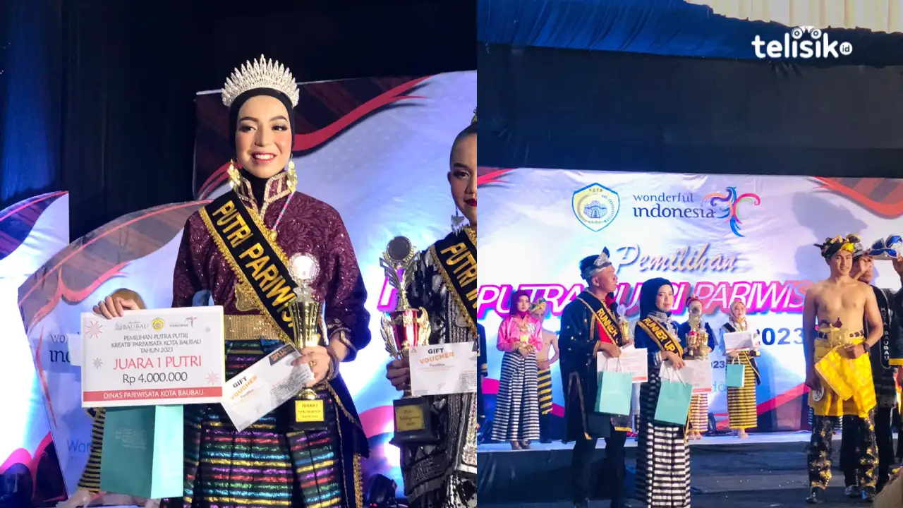 Siswi SMK Wajah Baru Putri Pariwisata Kota Baubau 2023