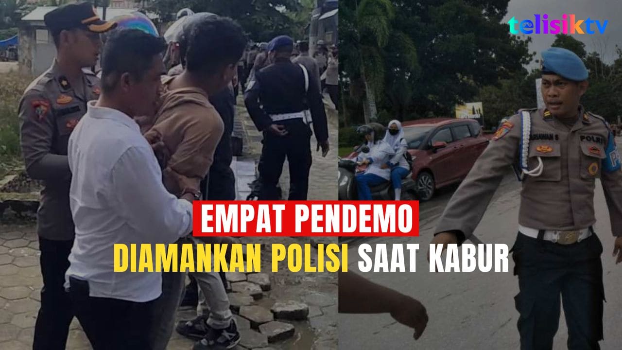 Video: Empat Pendemo Diamankan Polisi saat Kabur