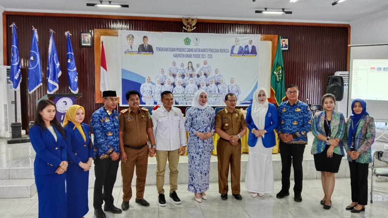 Pemda Konawe Kukuhkan Pengurus DPC IWAPI: Harus Bisa Beri Manfaat Pelaku UMKM