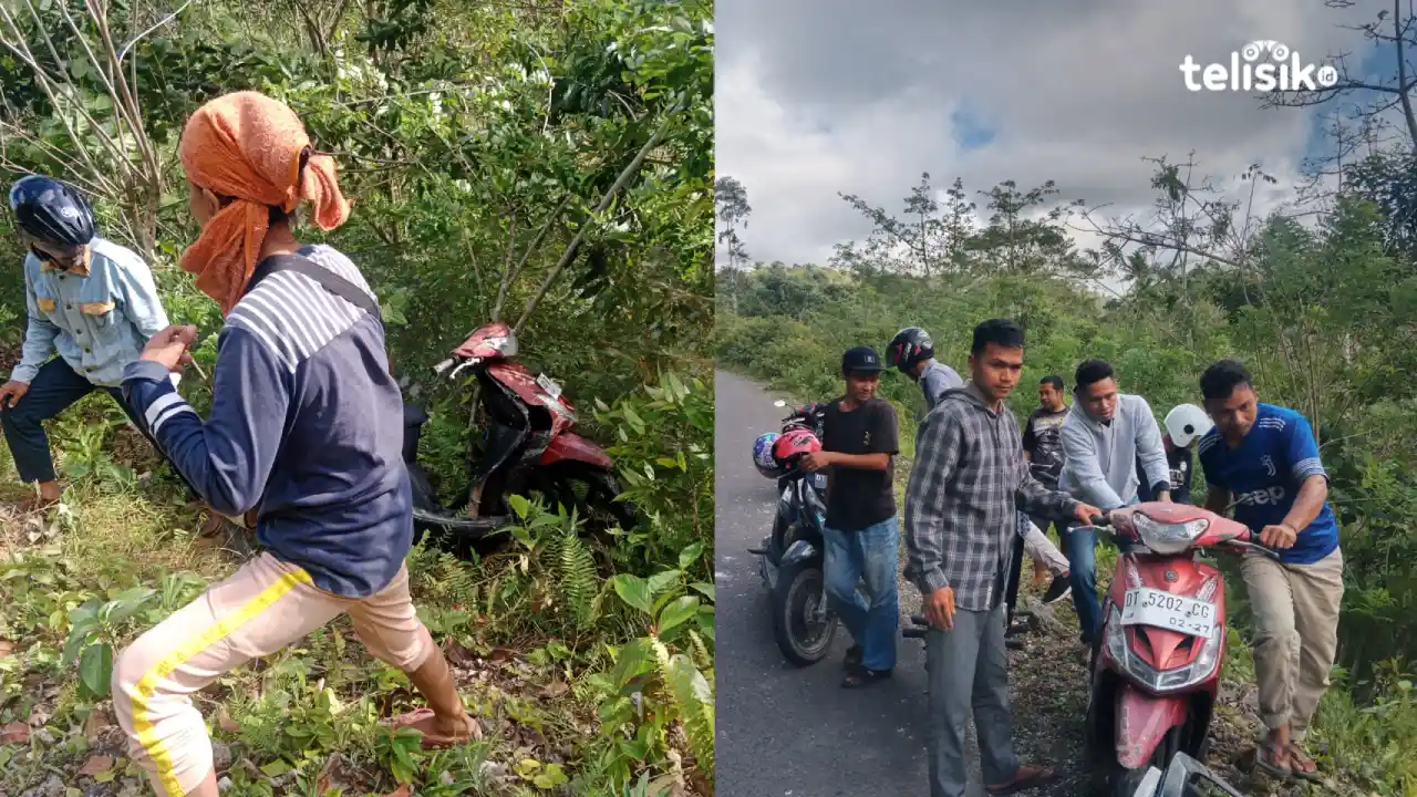 Motor Masuk Jurang di Pasarwajo, Pengendara Tidak Ditemukan