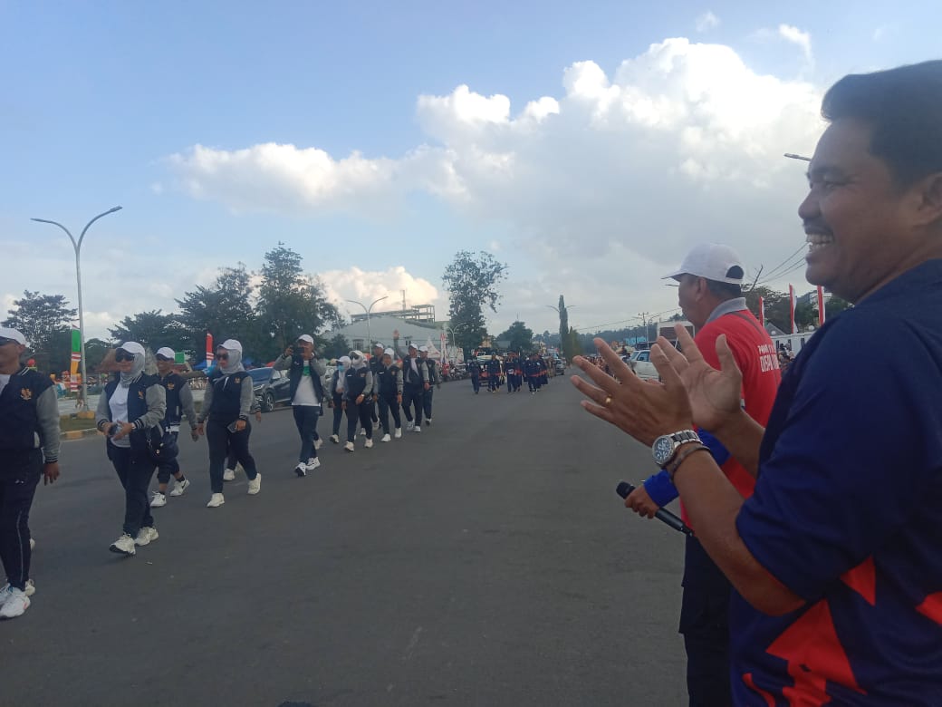 Meriahkan HUT Ke-78 RI Pemda Konawe Gelar Gerak Jalan 17 Km