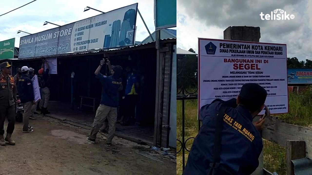 Puluhan Lapak sekitar RSUD Kota Kendari Disegel Pemkot