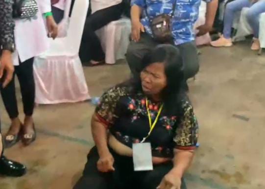 Wanita Ini Lempar Presiden Jokowi Pakai Sandal di Medan