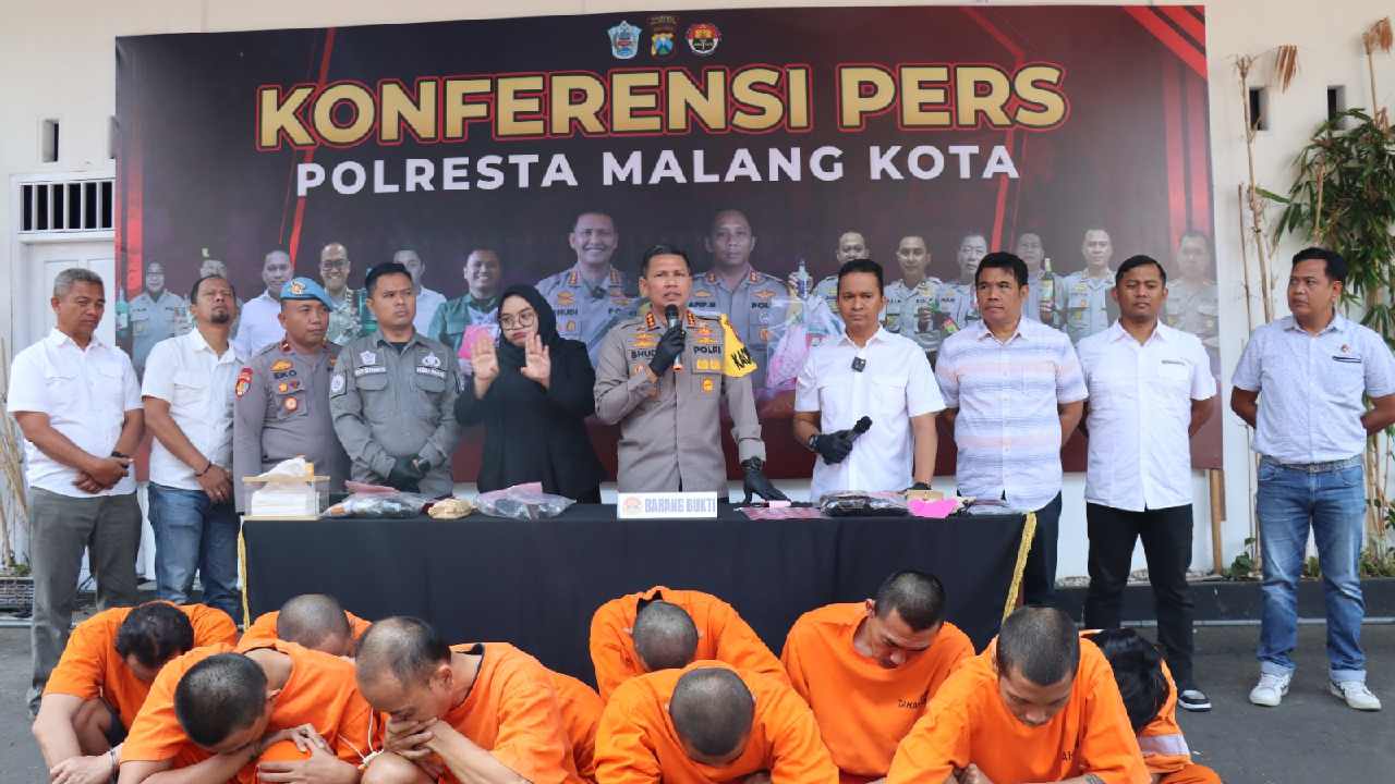 Dua Pekan Operasi, Polres Malang Kota Panen Tangkap Pengedar Narkoba