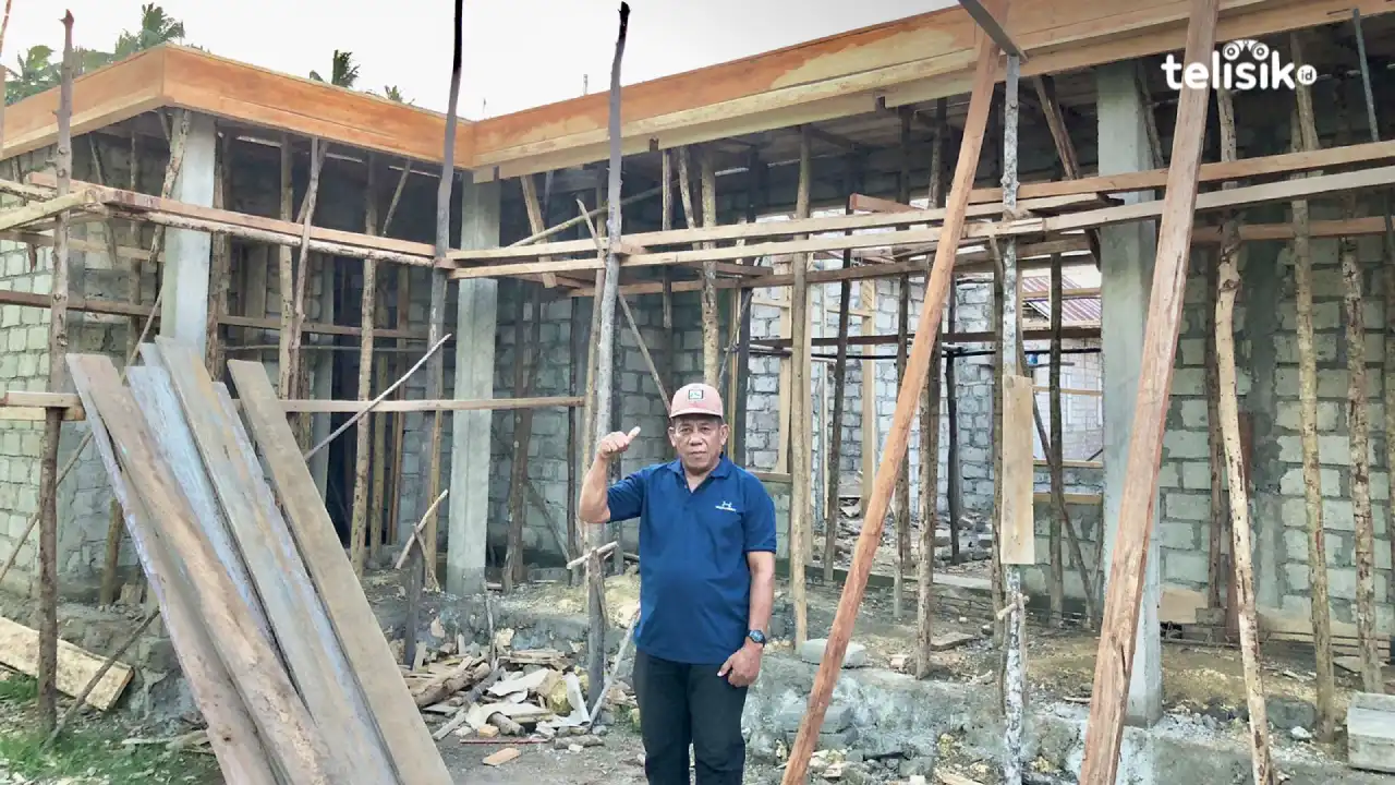 Gedung Perpustakaan Desa Sawa Indah Konawe Kepulauan Capai 40 Persen