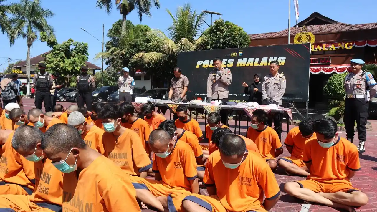 Operasi Tumpas Semeru 2023, Polres Malang Tangkap 39 Pengedar Narkoba