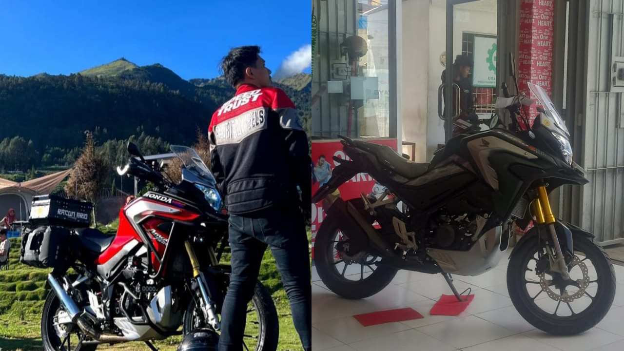 Shockbreaker depan Motor Ini Tinggi, Punya Gaya Adventure