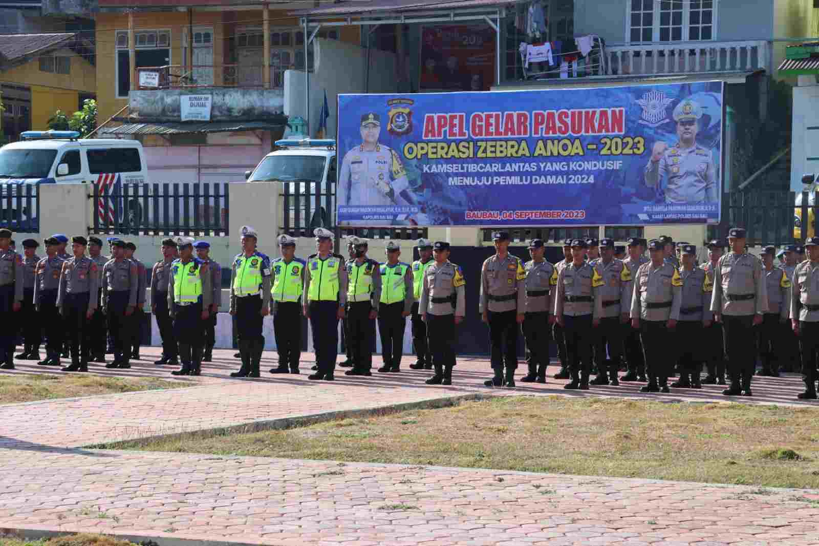 Warga Baubau Diminta Waspada, Operasi Zebra Anoa 2023 Dimulai